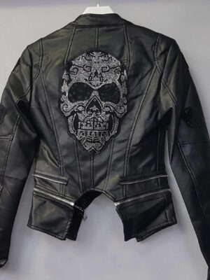 Skull Faux Leather Jacket