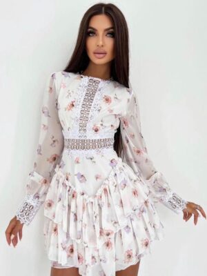 MILA FLOWER WHITE DRESS