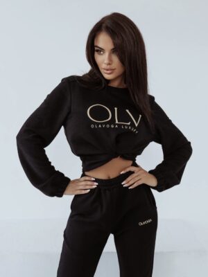 Luxury Set Woman Ola Voga Black sweatshirt