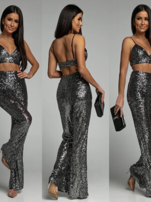 ATTRACTION SEQUIN SET SILVER