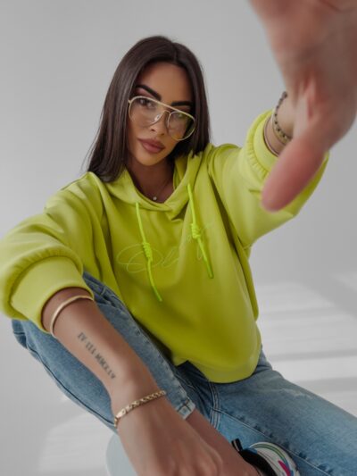 Hoodie Sienna Ola Voga lime green