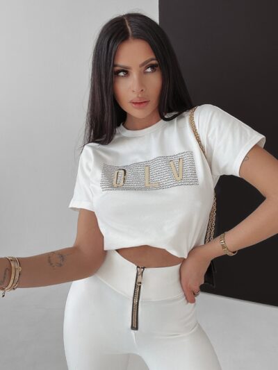 Cotton T-shirt Betty Ola Voga white