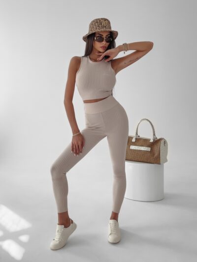 Sporty striped set Colet Ola Voga beige