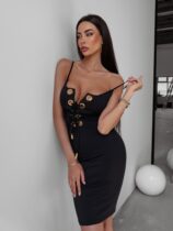 Elegant dress with a neckline Paris Ola Voga black