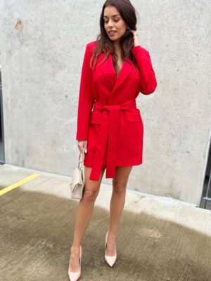 LA DIVA JACKET DRESS RED