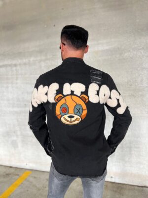 Unisex TAKE IT EASY teddy bear Shirt Jacket