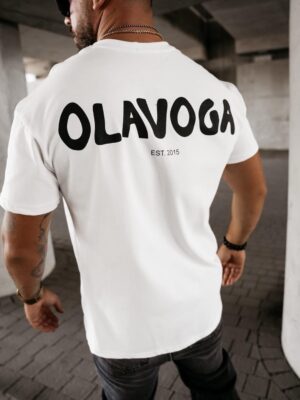 Men's oversize T-shirt SAYER Ola Voga, white