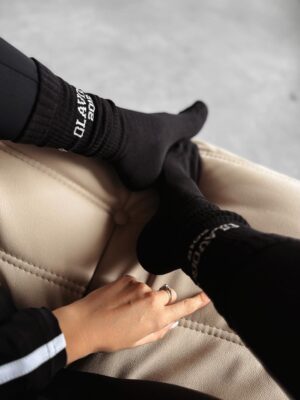 Women's socks KAVISO OLAVOGA black- ecru